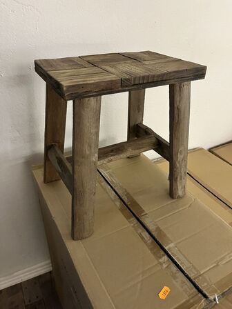 2 stk. Bænk m. Mønster CHIC ANTIQUE 33x33x24 cm