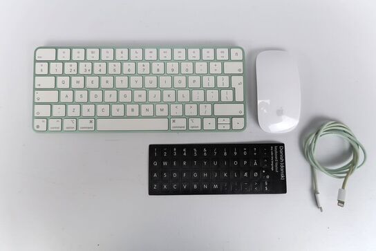 Apple trådløst tastatur, mus & kabel - Grøn