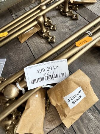 3 stk. Knagerækker H10/L60 cm.