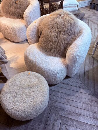 Loungestol m. fodskammel inkl. pude SETUBAL