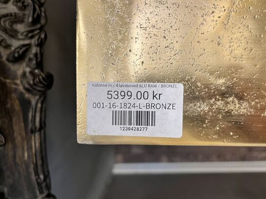 Bordlampe m. Kolonne m. Løvehoveder