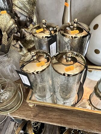 4 stk. Glasopbevaring m. låg COLMORE