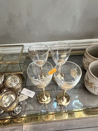 Vinglas inkl. Div. Fyrfadsholder m. Bakker