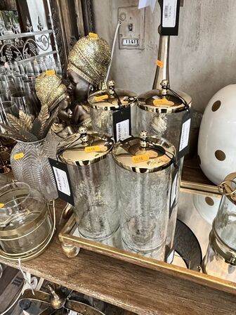 4 stk. Glasopbevaring m. låg COLMORE