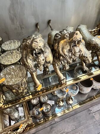 2 stk. Løve statuer