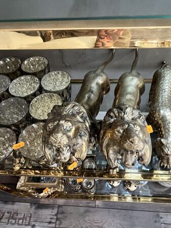 2 stk. Løve statuer