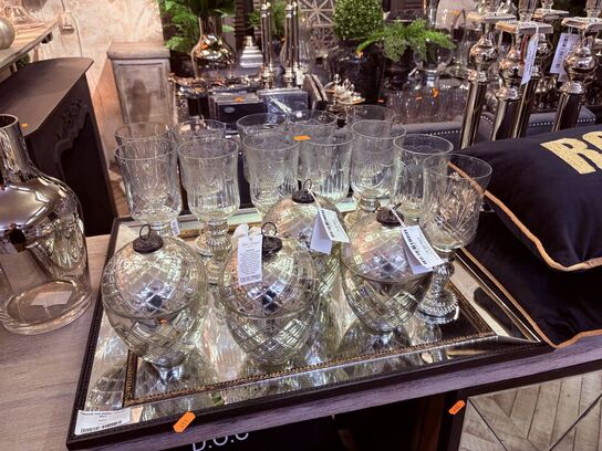 Vinglas inkl. Spejl og glas  påskeæg