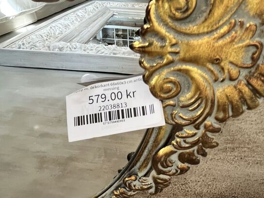 Rundt spejl 60x60 cm.