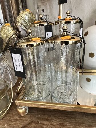 4 stk. Glasopbevaring m. låg COLMORE