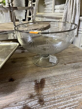 2 stk. Serveringsfade m. Skål