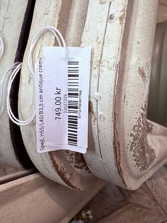 3 stk. Spejle inkl. Ur 55x40/90x60 cm.