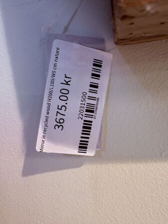 Stort spejl  200x100x5 cm