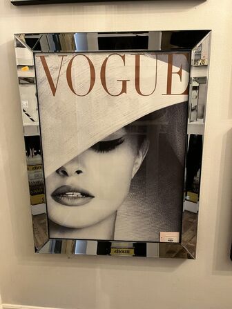 Plakat m. Ramme. VOGUE 60x80 cm.