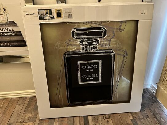 Plakat m. Ramme. CHANEL 80x80 cm.