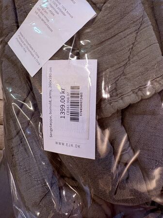 3 stk. Sengetæpper i army grøn C'EST BON 260x280 cm