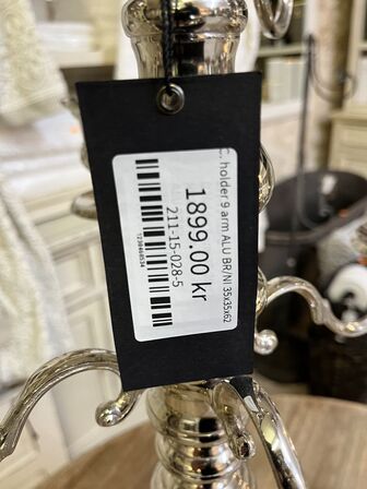 Glasvase inkl. Lysestage