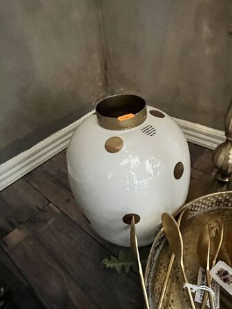 Vase, lampe og Bakke m. Hank inkl. Indhold 