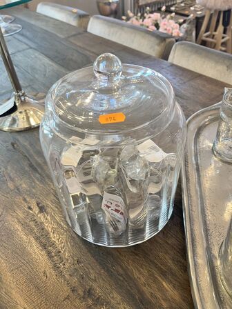 Serveringsfad m. Karafel og glas