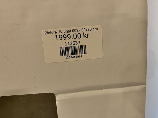 Plakat m. Ramme. CHANEL 80x80 cm.