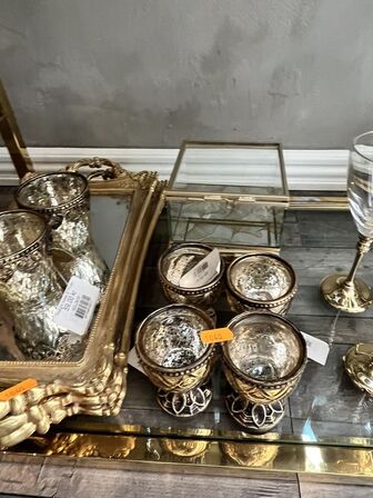 Vinglas inkl. Div. Fyrfadsholder m. Bakker