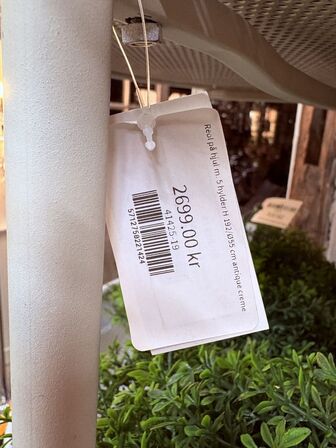 Reol på hjul m. 5 hylder inkl. Planter 192x55 cm