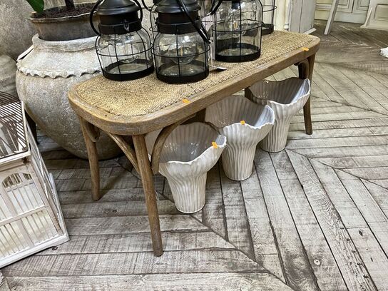 Bænk m. Fletsæde 46x100x42 cm.