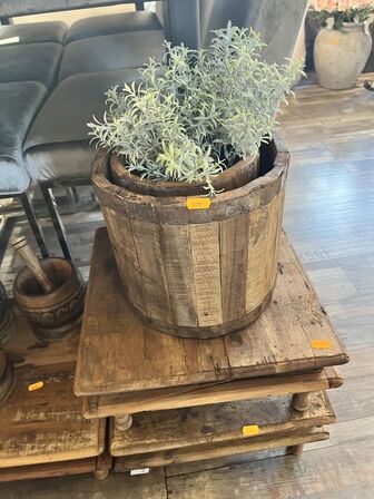 Vaser i træ inkl. 2 stk. Træbakker