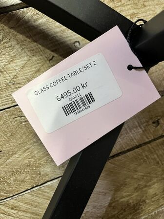 Sofabord m. Glas top 50x50x45