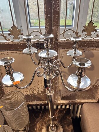 Lysestage 5 arms H: 88 cm.