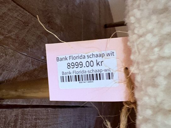 Sofa 3-personer m. Puder BANK FLORIDA SCHAAP WIT