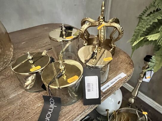 4 stk. Glasopbevaring m. låg