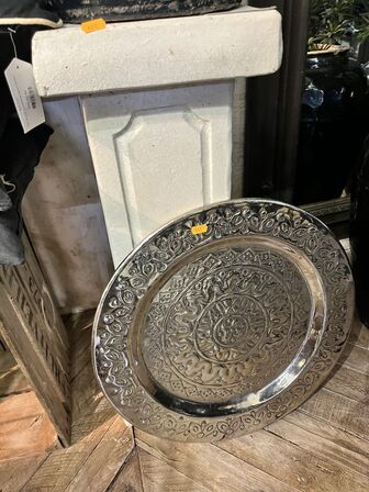 Vase m. Blomster, fad mm.