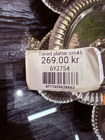 3 stk. Serveringsfade