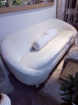 Sofa 3-personer m. Puder BANK FLORIDA SCHAAP WIT