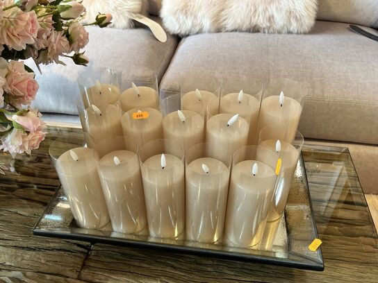 Div. Bloklys på batteri inkl. Fad