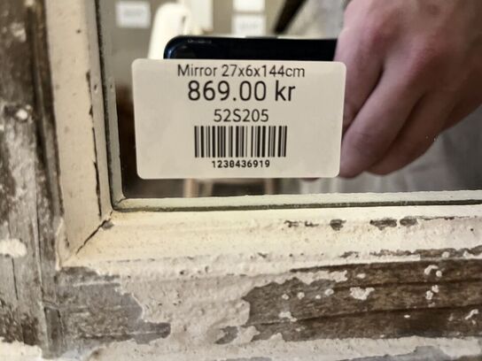 4 stk. Spejle 27x6x144 cm.