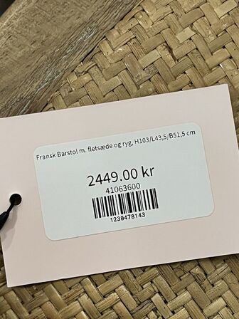 4 stk. Barstole 103x43,5x51,5 cm.