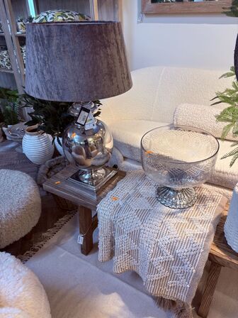 Bordlampe i krom PIETRO