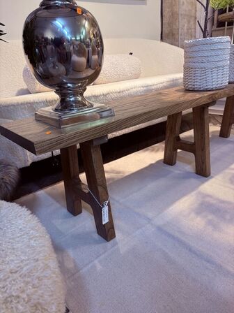 Bænk i genbrugstræ 45x180x32 cm