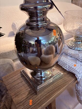 Bordlampe i krom PIETRO