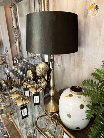 Bordlampe i krom H:63 cm.