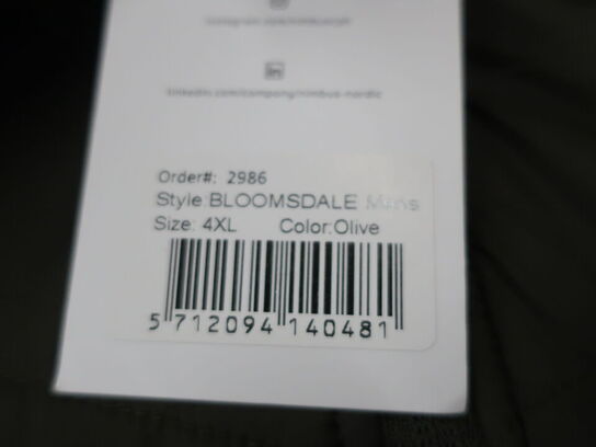 Arbejdsjakke NIMBUS BLOOMSDALE str. XXXXL