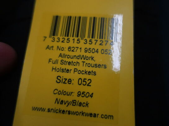 Arbejdsbukser SNICKERS str. 052