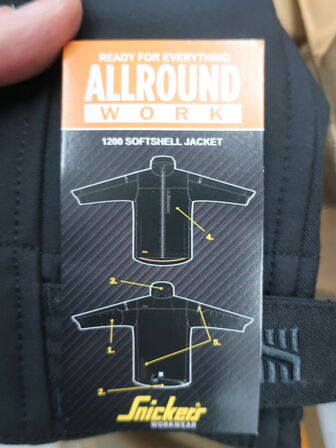 Arbejdsjakke SNICKERS 1200 SOFTSHELL str. XS