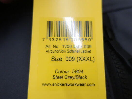 Arbejdsjakke SNICKERS SOFTSHELL str. XXXL/009