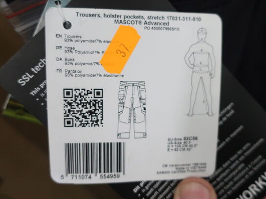 Arbejdsbukser MASCOT str. 82C56