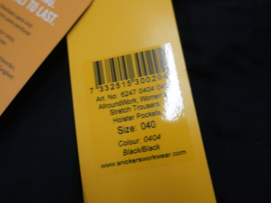 Arbejdsbukser SNICKERS str. 040
