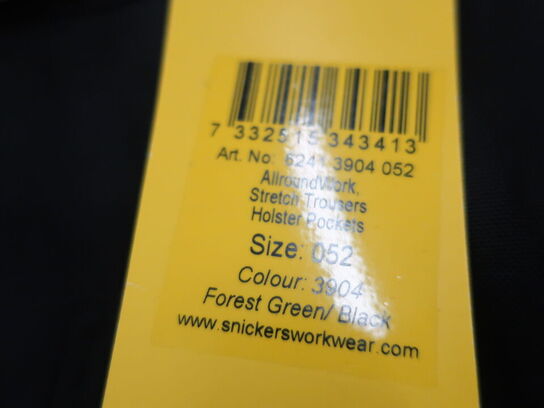 Arbejdsbukser SNICKERS str. 052