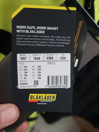 Arbejdsbukser BLÅKLÄDER str. C54