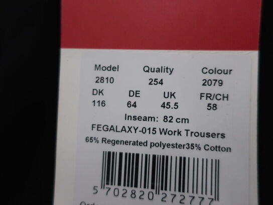 Arbejdsbukser ENGELL str. 116/82 cm